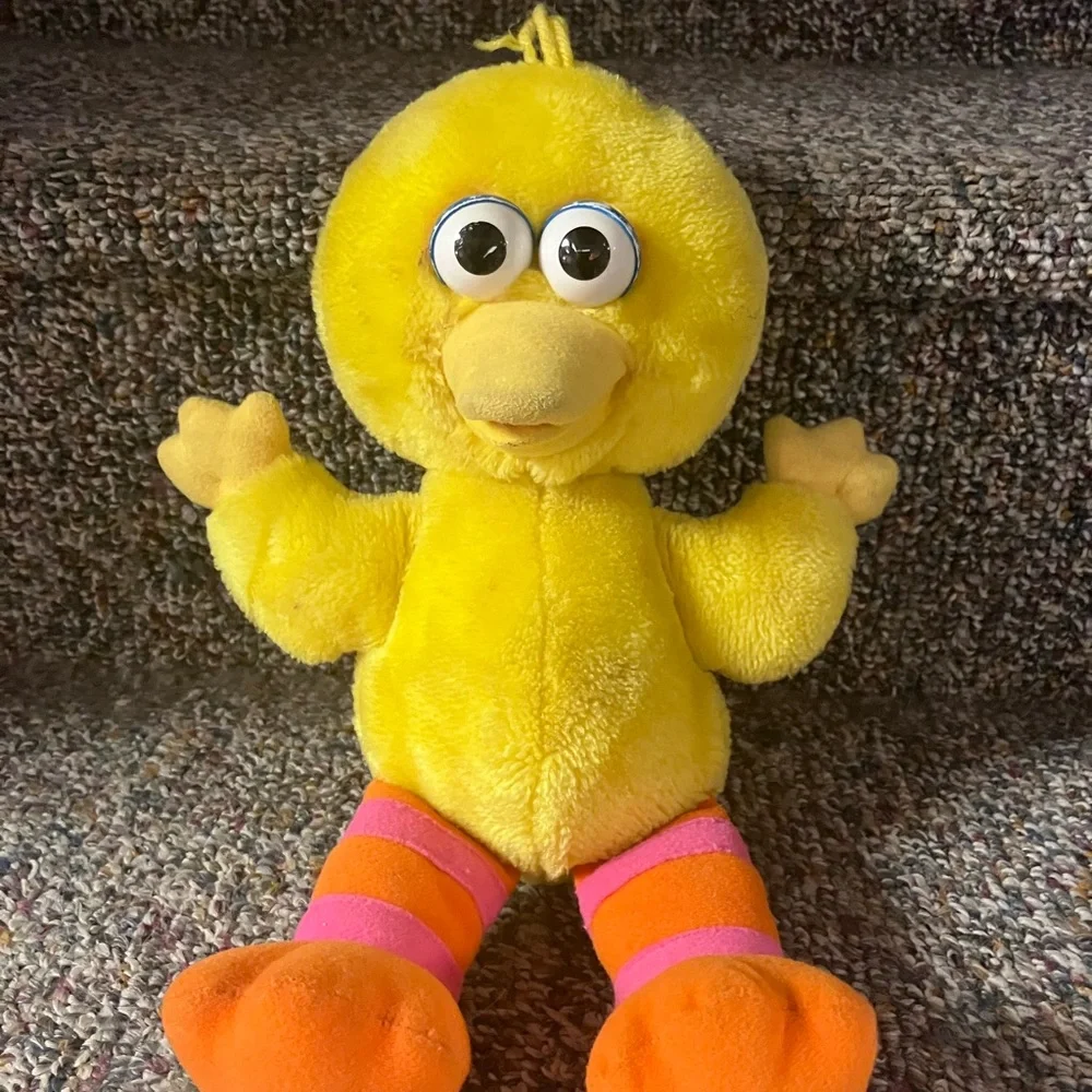 Yellow Plush Bird Toy talking big bird Sesame Street